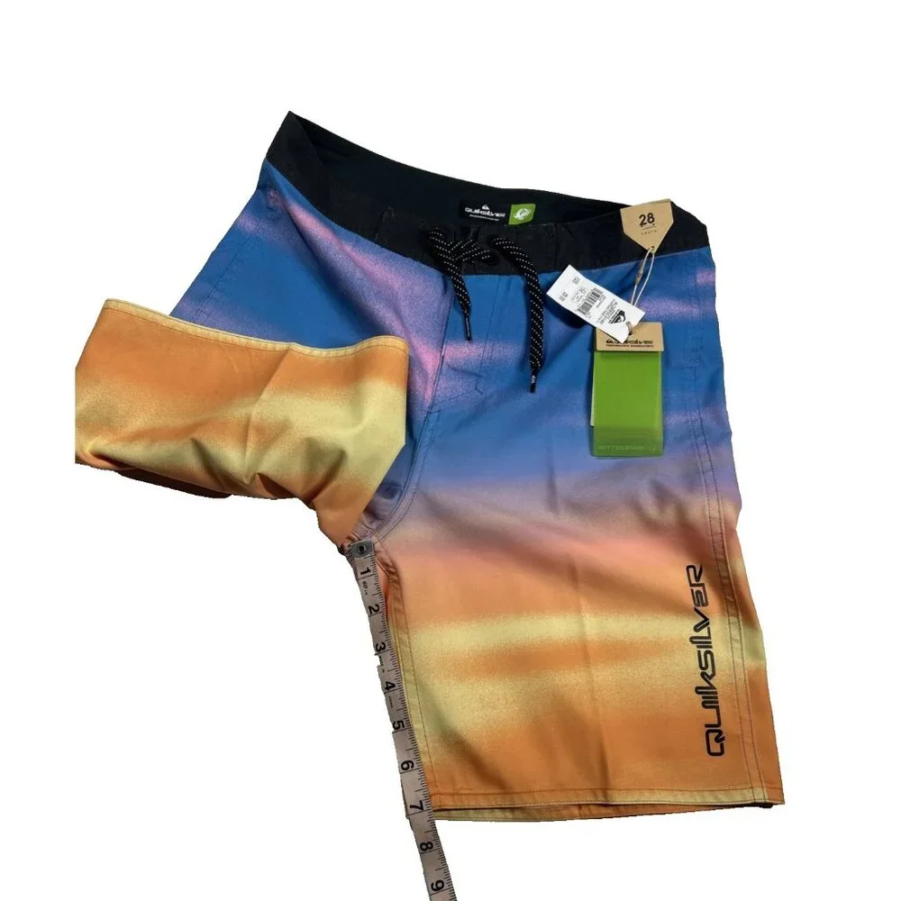 Quiksilver Boardshorts Youth Size‎ 28 Multicolor Swim Trunks Polyester Swimwear